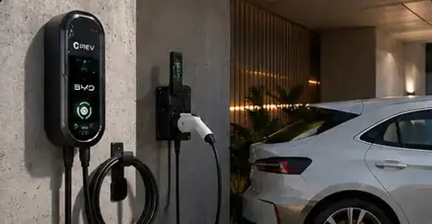 Cargador CREV para autos eléctricos instalado en casa